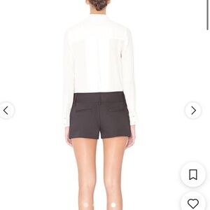 Alice & Olivia Black Cady Cuff Women's Shorts Size 0
